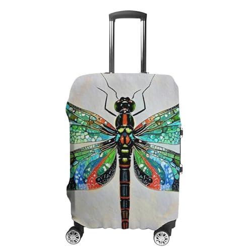 Dragonfly Printed Luggage Cover Protector, Fits 18-32 Inch Luggage