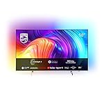 Philips 58PUS8507/12 146 cm (58 Zoll) Fernseher (4K UHD, HDR10+, 60 Hz, Dolby Vision & Atmos, 3-seitiges Ambilight, Smart TV mit Google Assistant, Works with Alexa, Triple Tuner, hellsilber) [2022]