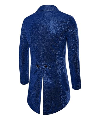Mens Sequin Suit,Mens Tailcoat Slim Fit Suits Jacket Tuxedo Blazer for Men Concert Proms Party3