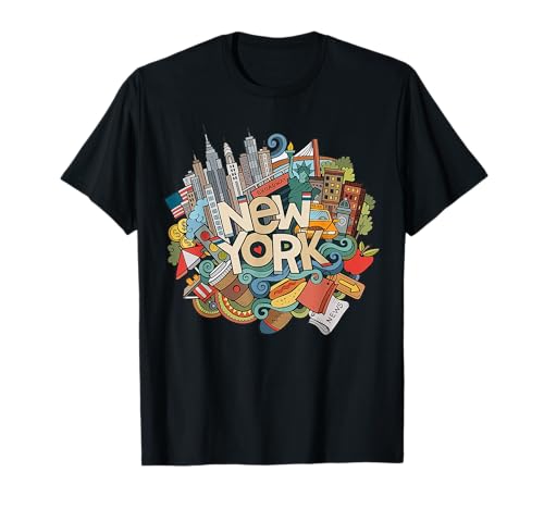 New York City NYC Iconic Skyline Big Apple Gift Souvenir T-Shirt