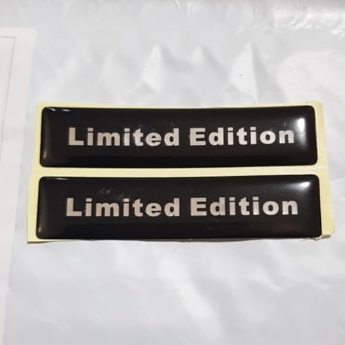 Image of Pair Set Limited Edition Emblem 3D Badge Replacement for Car Motorcycle Window Sticker Decal (Black White)