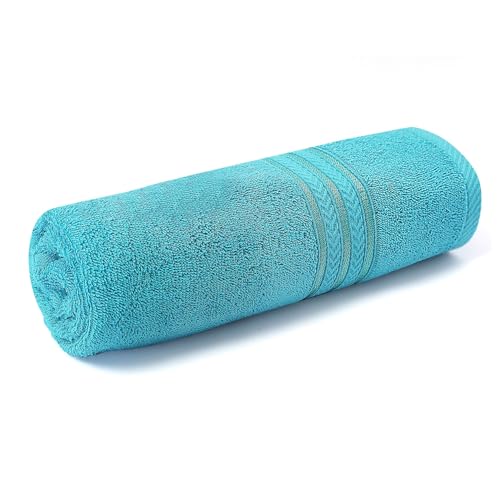 Image of Layers 100% Cotton Gym Towel | 380 GSM Quick Dry & Super Absorbent | Soft, Fade Resistant & Long Lasting | Gym, Yoga, Sports, Travel & Pool | 1 Piece for Men & Women | 50 x 100 cm - Blue