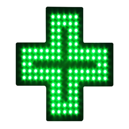 IEVEDIVB Señal De Cruz Médica LED, Señal De Dispensario LED De Cruz Médica con Cadena Colgante De Acero Inoxidable, 3 Modos De Trabajo Ajustables, Ahorro De Energía, para Farmacia, Tienda, Tienda