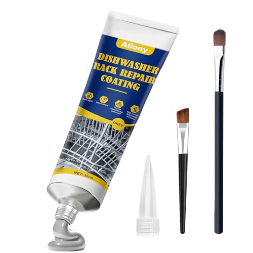 ALLONY Pintura Oxido Lavavajillas, Masilla Plastico Reparacion, Resistente Agua y Calor, Duradera Resistente, Recubrimiento para Reparación de Cestas de Lavavajillas Oxidada, Gris, 30ml
