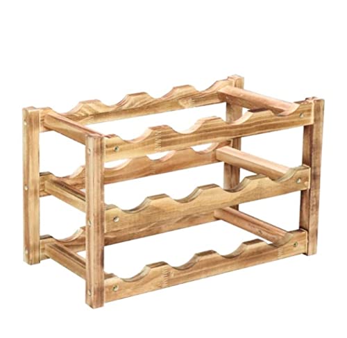 Soporte de vino de madera para 12 botellas miniatura 1