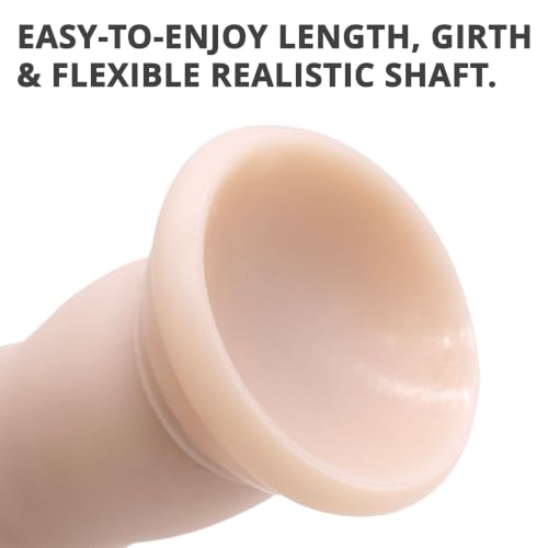 Image of Adam & Eve My First Willy Realistic Dildo, Adult Sex Toys for Beginners or Anal, Soft Small Slim Real Feel Penis with Suction Cup Base, for Women, Men, & Couples, G Spot, 4.5 in, Flesh