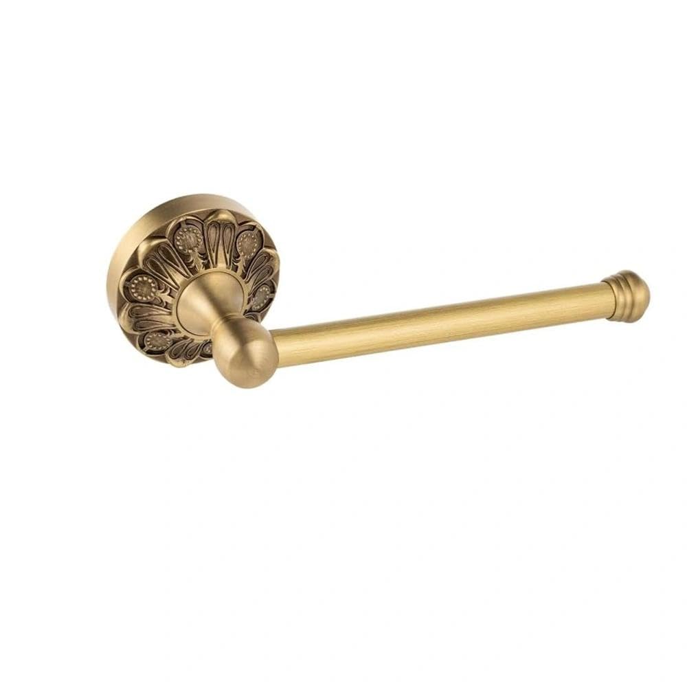Toilet Roll Holder, Brass Antique Wall Mounted Paper Tissue Storage(1PC Gold Towel Bar)