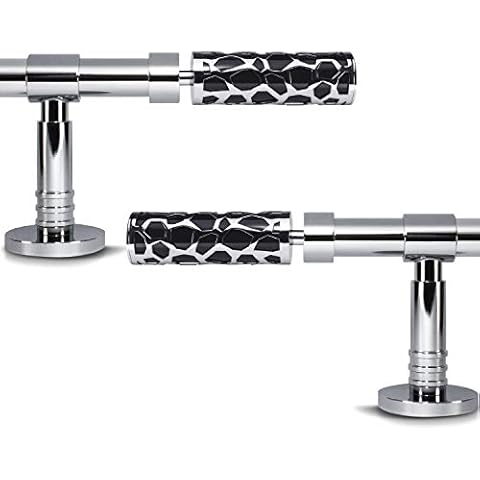 Gcurtain Curtain Rod Set Curtain Pole Metal Rod Standard Diameter 5/8" - 3/4" (16-19 mm) Adjustable Easy Install Heavy-Duty Decorative Window Stylish Designed Finial - Cells / 26"-48" (70-120cm) Cover