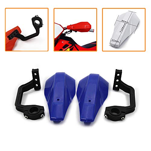 AnXin Motocross Handprotektoren 22 mm und 28 cm Handbürstenschutz für Motorrad YZ80 YZ85 YZ125 YZ250 YZ250F Dirt Bike MX Supermoto Racing ATV Quad Kayo (blau)