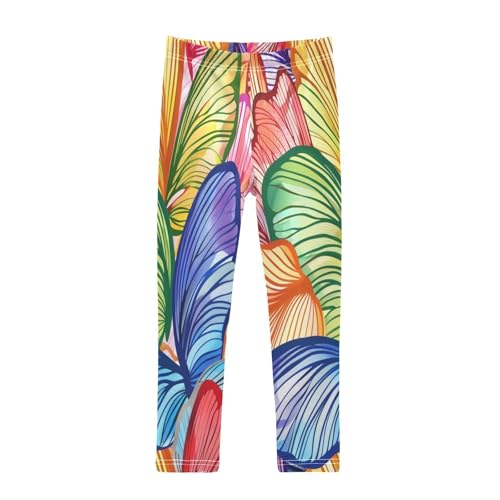 Toddler Girls Leggings Printed Yoga Pants Leggings Blue Green Red Butterfly for Kids