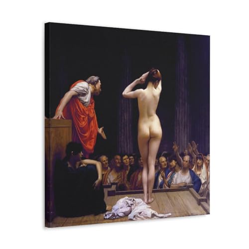 Impression sur toile de qualité musée Jean-Leon Gerome 40x40 cm Premium