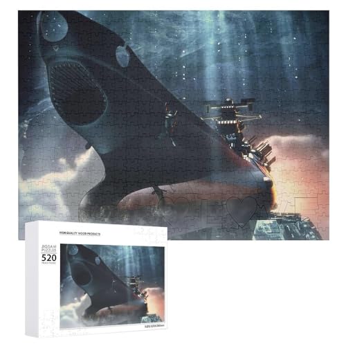 宇宙戦艦ヤマト 木製パズル パズル 娯楽 知育玩具 ストレス軽減 減圧 ジグソーパズル 装飾 室内装飾 壁飾り 誕生日プレゼント 初心者向け 子供 大人 520PCS