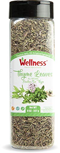 Thyme, Whole Thyme Leaf Whole Leaves |Tyme hojas Enteras 9 Ounce - 227 Gr | Dried Thyme Spice - Seasoning | Extra Grade,Dried Thyme Leaf Tea Premium Quality