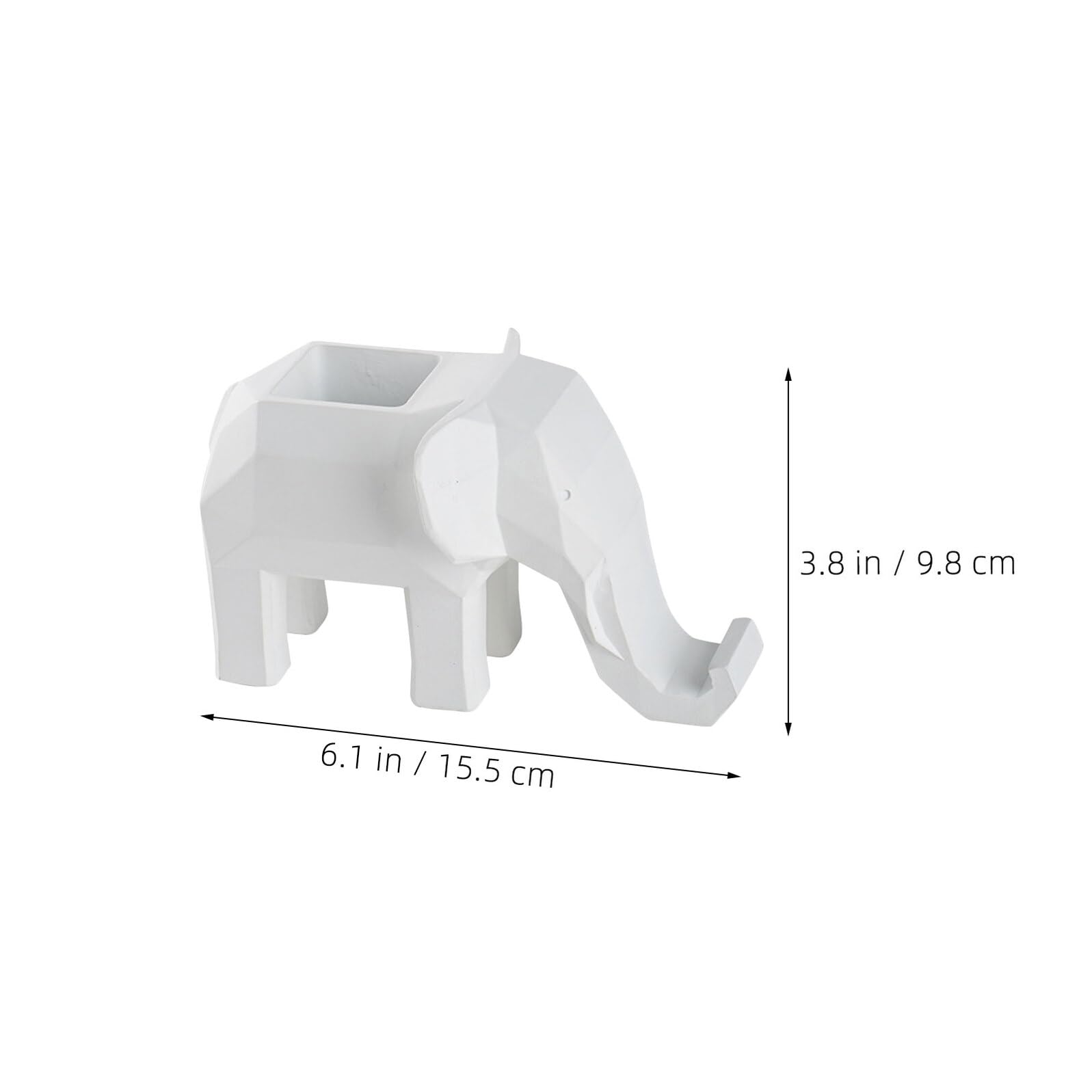 Portapenne da Scrivania a Forma di Animale Geometrico in Resina con Supporto Telefono Organizer Multifunzionale per Ufficio Casa Scuola Contenitore Elegante per Penne e Accessori