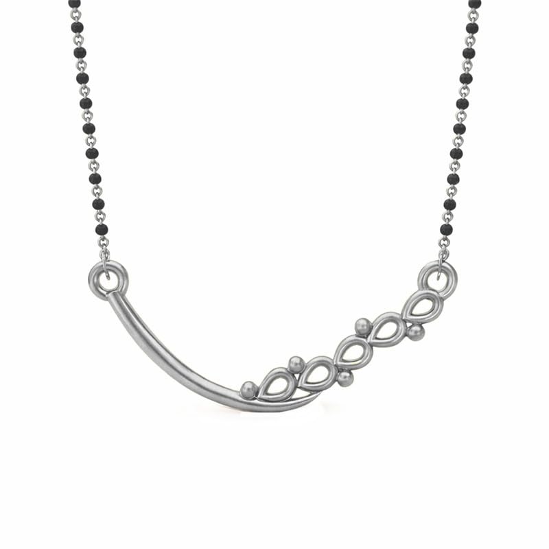 22k(916) White Gold Mangalsutra for Women-image-19