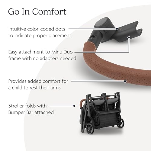 Image of UPPAbaby Bumper Bar for Minu Duo Stroller - Quick Attachment - Folds with Stroller - Saddle
