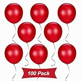 【Especificaciones de embalaje】 - 100 globos rojos de 30 cm / 12 pulgadas (inflados), globo navideño. Globos elásticos de látex.