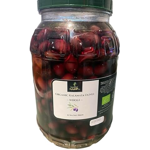 Organic Greek Kalamata Olives in Brine Cover