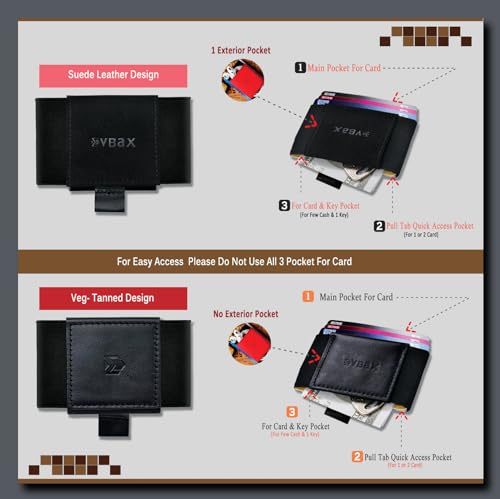 Image of Minimalist Slim Wallet Credit Card Holders - Elastic Small Front Pocket Wallet For Men Women
