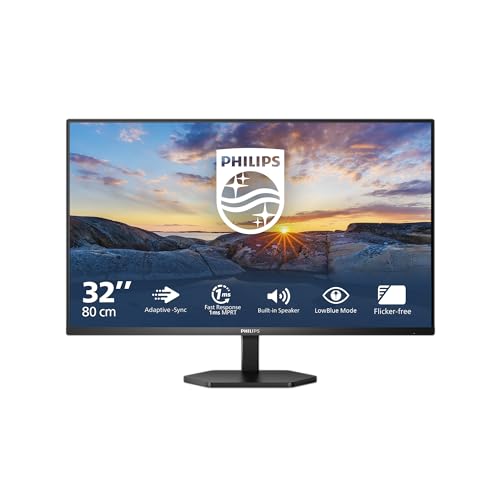 Philips 32E1N3100LA - 32 Zoll Full HD Monitor, eingeb. Lautsprecher, neigbar (1920x1080, VGA, HMDI 1.4) schwarz