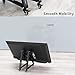 VIVO Low Height Mobile TV Stand for 32 to 65 inch Flat Curved Screens, LED LCD, Adjustable Floor Monitor Cart, Rolling TV Mount with Wheels, Black, STAND-TV01L