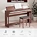 UMOMO U-738 88 Key Digital Piano Keyboard, Full Size Electric Piano with Piano Stand, Headphone Jack, 3 Pedal, Electronic Piano for Beginner, Adults, Walnut