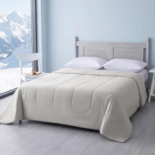 Amazon Basics Cooling Comforter Temperature Regulating Blanket for Hot Sleepers Summer & All Season Bedding Lightweight 106x90 King Gray