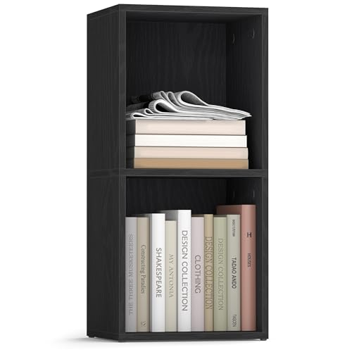 Opiniones y reviews de Estanterías y almacenaje del mes. 45 VASAGLE Librería, Estantería de Cubos con 2 Compartimentos, 24 x 30 x 64.1 cm, Mueble de Almacenaje para Salón, Despacho, Comedor, Negro Ébano MLBC432B01