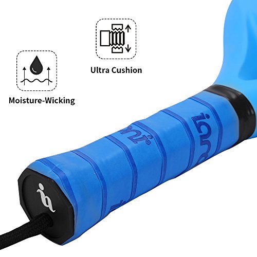 ianoni Tennis Padel Beach Racket Tennis Paddle with Carbon Fiber Face and EVA Memory Foam Core-Used Interchangeably for Paddle（Padel ） and Paddle Tennis（POP Tennis） - Thumbnail 2