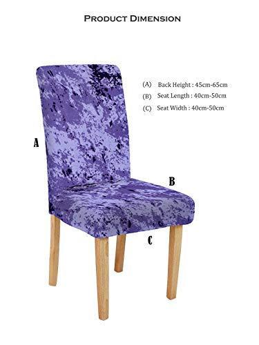Image of Cortina Polyester Soft & Washable Slipcover Elastic Installation Chair Cover for Chair Protection (Multicolour) - Pack of 4 Pieces