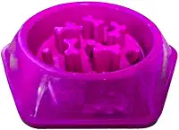 Comedouro Educativo Lento para Cães, Rosa, 600 ml, Design Anti-Guloso com Saliências