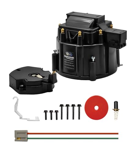 ENGINEMAN Male HEI Distributor Cap and Rotor Kit for SBC BBC 283 305 307 327 350 396 454 V8 Engines...