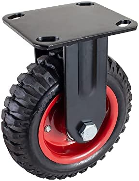 PowerTec 17052 Fixed Heavy Duty Industrial Caster, 6-1/4-Inch, Black