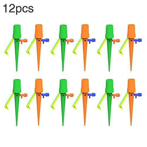 mysticall 12pcs New Automatic Watering Device, Adjust Water Flow With Switch Control Drip Irrigation System