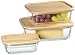Produktbild Ritzenhoff & Breker Esperanza, 3-teilig, 300 ml, 550 ml und 900 ml, Rechteckig, Glas mit Bambus Deckel