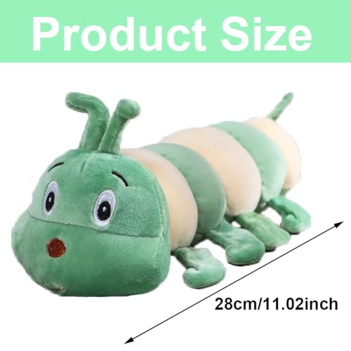 LGWJHCY Weiche Raupen Kuscheltier Spielfigur, Grüne Raupe Nimmersatt Plüschtiere, Plüsch Gefüllte Tiergeschenke, Tolles Geschenk für Jungen Und Mädchen Zum Fantasievollen Spielen