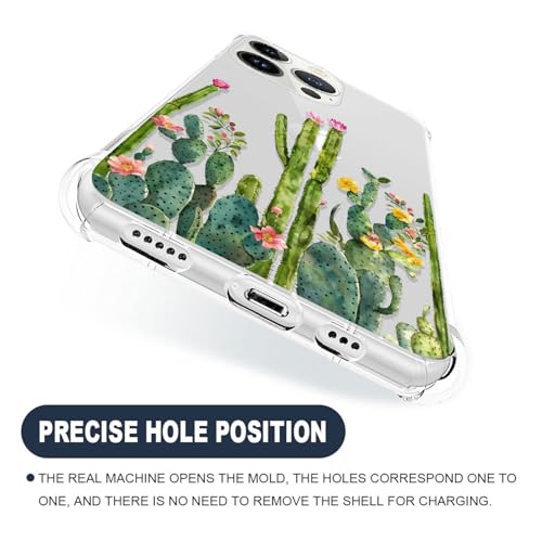 Coque compatible avec iPhone 15 Pro silicone motif cactus 6,1" - 4