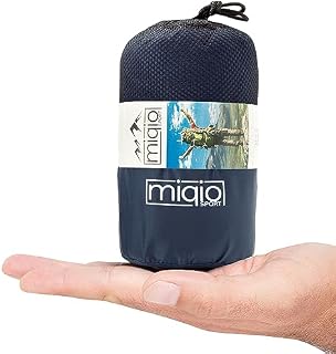 MIQIO® Śpiwór turystyczny 2 w 1, ultra lekki, z zamkiem błyskawicznym na całej długości (lewy lub prawy): cienki, komfortowy śpiwór podróżny i koc podróżny XL w jednym  letni