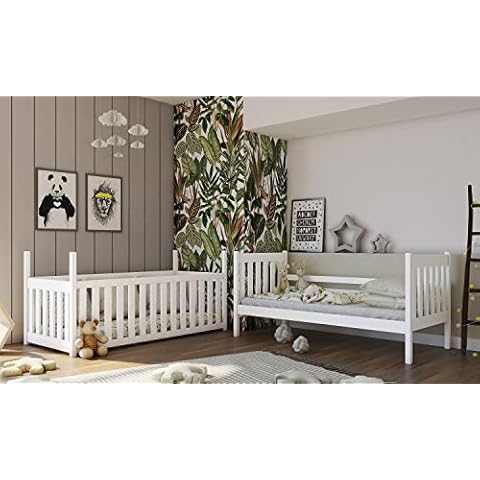 Children Wooden Pine Bunk Bed Cris with Cot Bed in WHITE sold by Arthauss (FOAM/BONNELL MATTRESSES) Cover