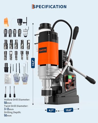 Image of Garvee Magnetic Drill, 1850W 2 inch Boring Diameter