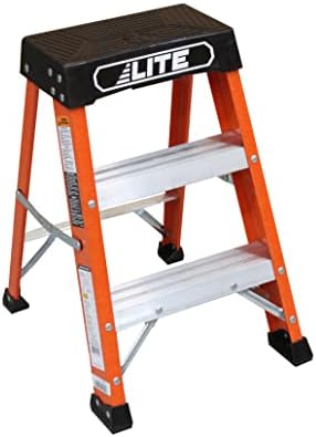 LITE 2' Fiberglass Step Stool Ladder, 300-Pound Capacity, Type IA, LP-3011-02