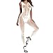 Produktbild FRAUIT Sexy/Sissy Dessous Spitze Mesh Bodysuit Strumpf Babydoll Damen Erotik Jumpsuit Reizwäsche Fishnet Bodystocking Jumpsuit Größe Erotik Lingerie