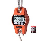 Fuzion 𝗛𝗮𝗻𝗴𝗶𝗻𝗴 𝗦𝗰𝗮𝗹𝗲 𝟲𝟲𝟬𝗹𝗯, High Accuracy, Stainless Steel Heavy Duty Crane Scale with 2.5” LCD, Digital Weight Deer Scale with Hold/Tare for Farms, Hunting and Luggage