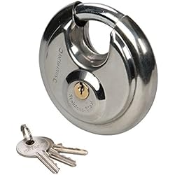 Candado Circular Silverline Tools 436750 - Candado circular de acero inoxidable (90 mm)