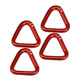 Abaodam 4 Stück Aluminium Karabinerhaken Leichter Langlebiger Dreieck Kletterhaken für Camping...