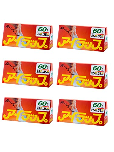 岩谷マテリアル(Iwatani Materials) ポリ袋 アイラップ 家庭用 60枚入×6セット 約25×35cm 電子 レンジ ・ 湯せん で使える 調理用ポリ袋