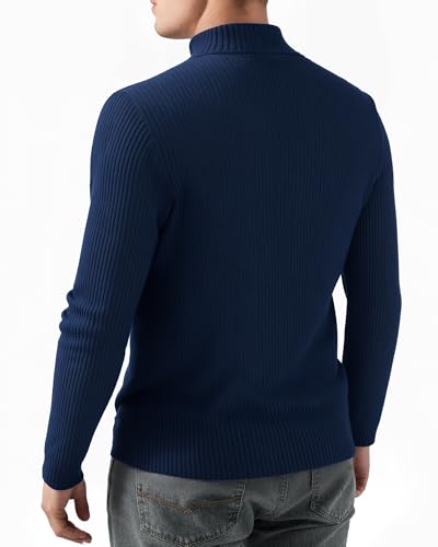 MANGOPOP Men's Mock Turtleneck Long Sleeve Shirts Thermal Undershirts Pullover Sweaters with Ribbed Fall Fashion 20253