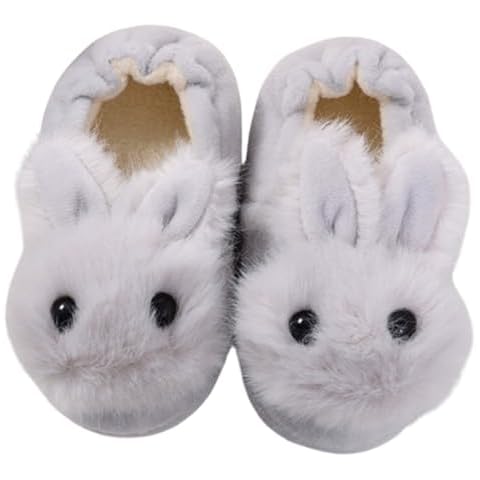 ASDIIT Bunny Girls Fleece Slippers for Kids Cover