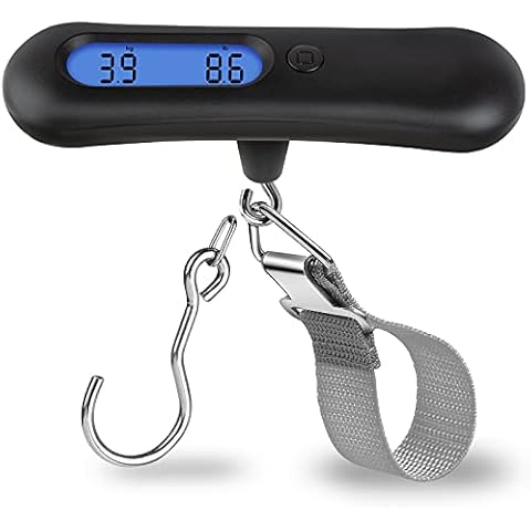 Luggage Scales for Suitcases Portable Digital Bag Weight Scale Electronic Archery Bow Scale Compound Recurve Bow Fishing Scales with Backlit LCD Display Lightweight for Travel (Black-2) Cover