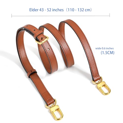 Image of Vachetta Leather Adjustable Crossbody Strap for Leather Shoulder Strap Belt Replacement Suitable for L V Handbags